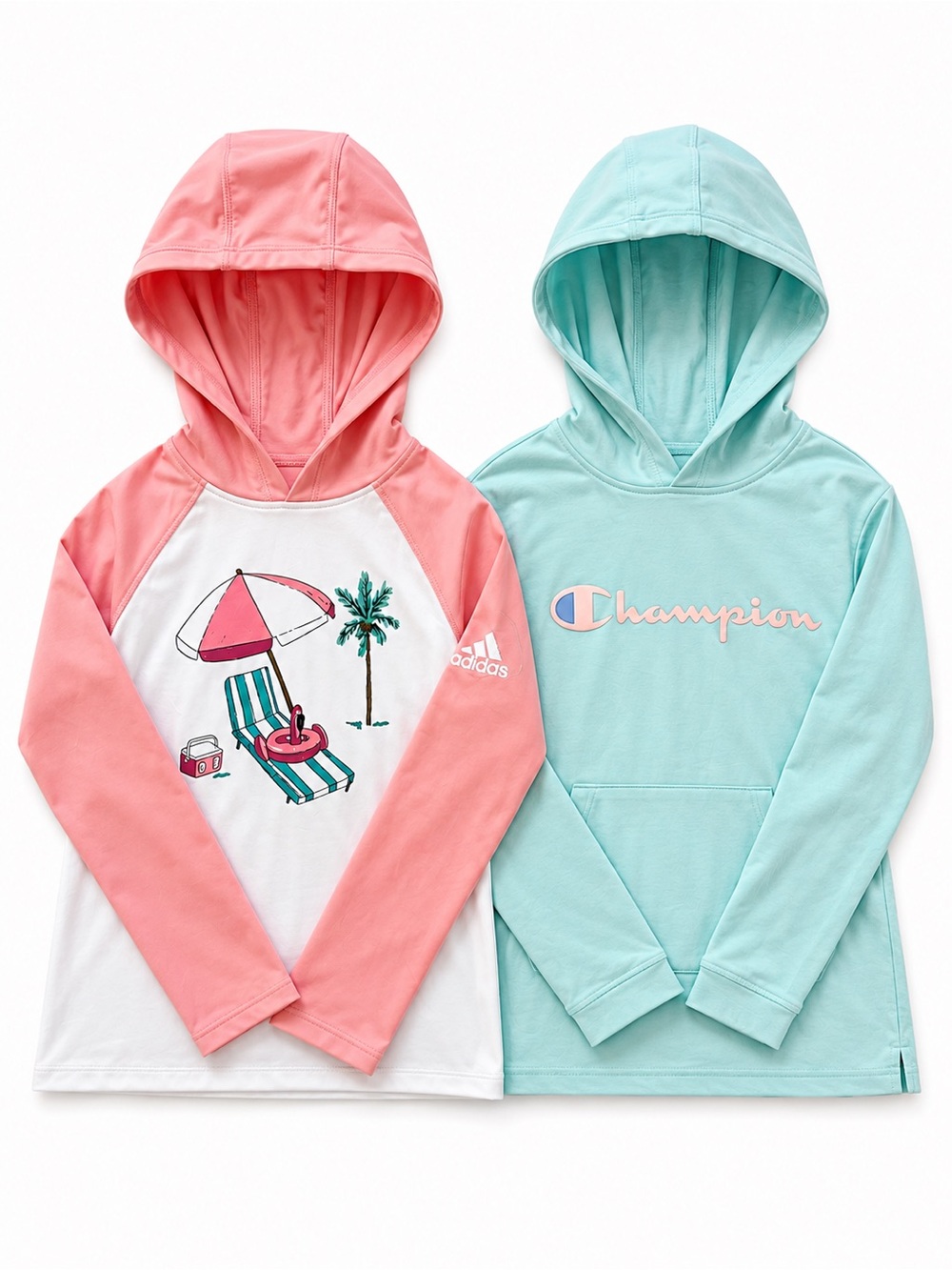 Girls’ hooded long-sleeve shirt bundle size small 6/7 lightweight hoodie 6/7